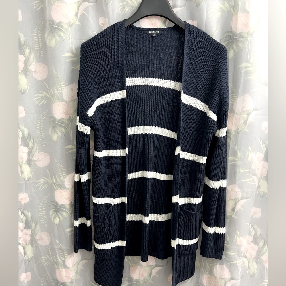 Navy and white cardigan stitch fix